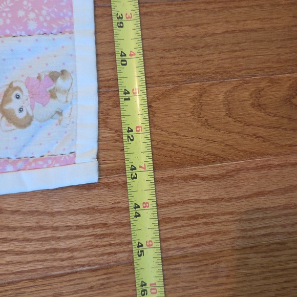 Pink and White Hand Quilted Blanket - Picture 4 of 10